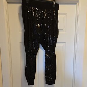 Torrid Black Sequin Leggings